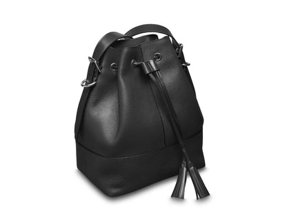 Bosca Large Bucket Bag  Black