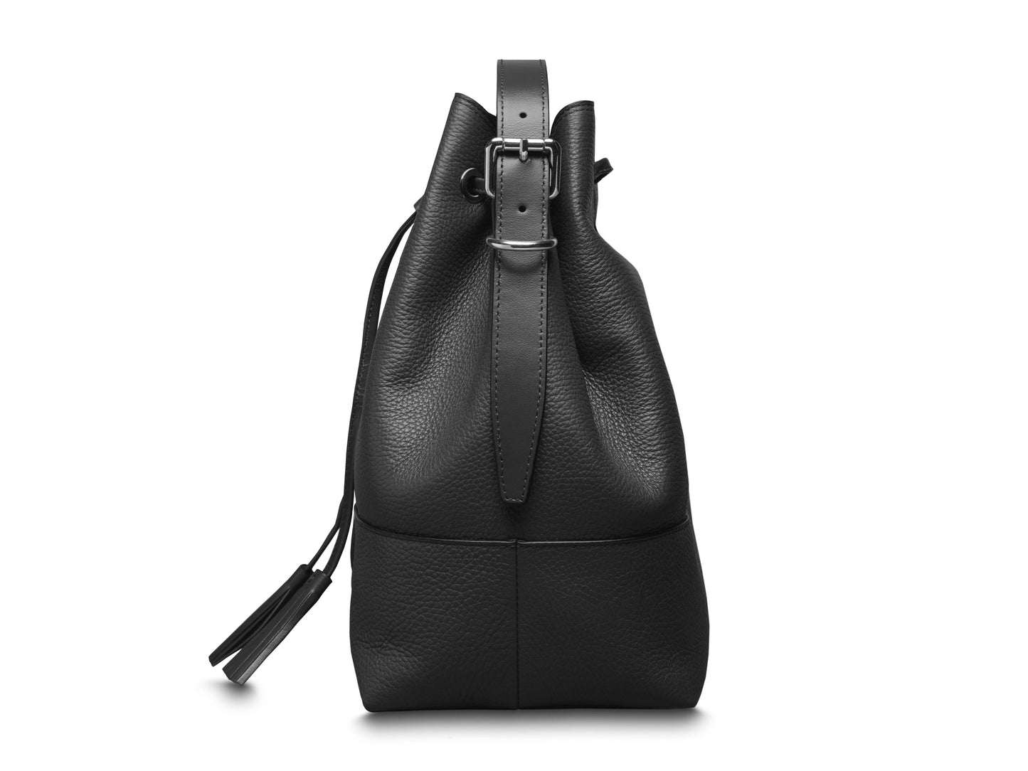 Bosca Large Bucket Bag  Black