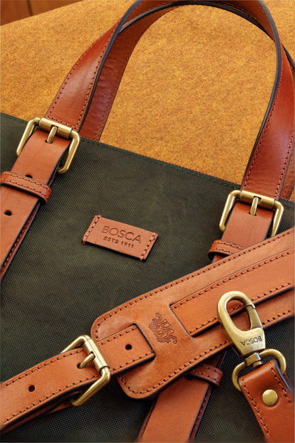 Bosca The Brenta Tote - Dolce Marina Italia Collection Black/Amber
