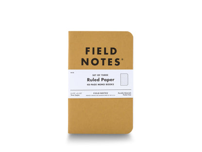 Bosca Field Notes Kraft Memo Book (3 Pack) Kraft