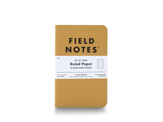 Bosca Field Notes Kraft Memo Book (3 Pack) Kraft