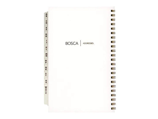 Bosca Spiral Address Minder Refill for Address Book / Weekly Minder Cream