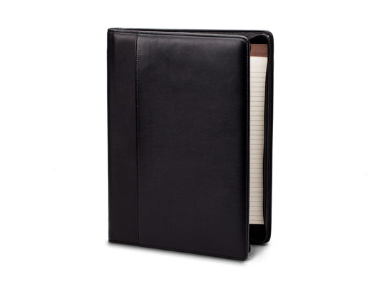 Bosca Nappa Vitello Deluxe Zip Around Portfolio Organizer Black
