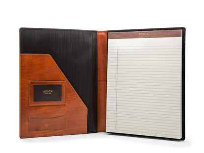 Bosca Soft Cover Pad Portfolio  Amber