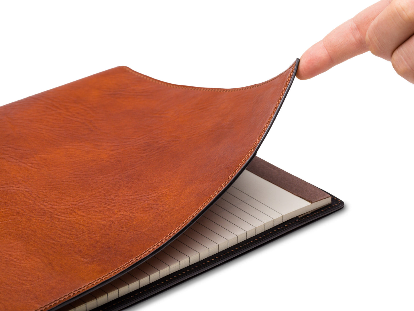 Bosca Soft Cover Pad Portfolio  Amber