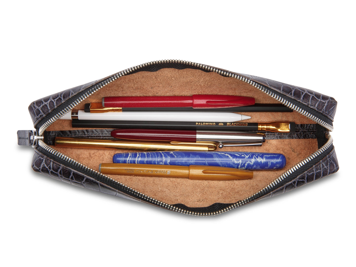 Bosca Vintage Crocco Pencil Pouch  Vintage Crocco