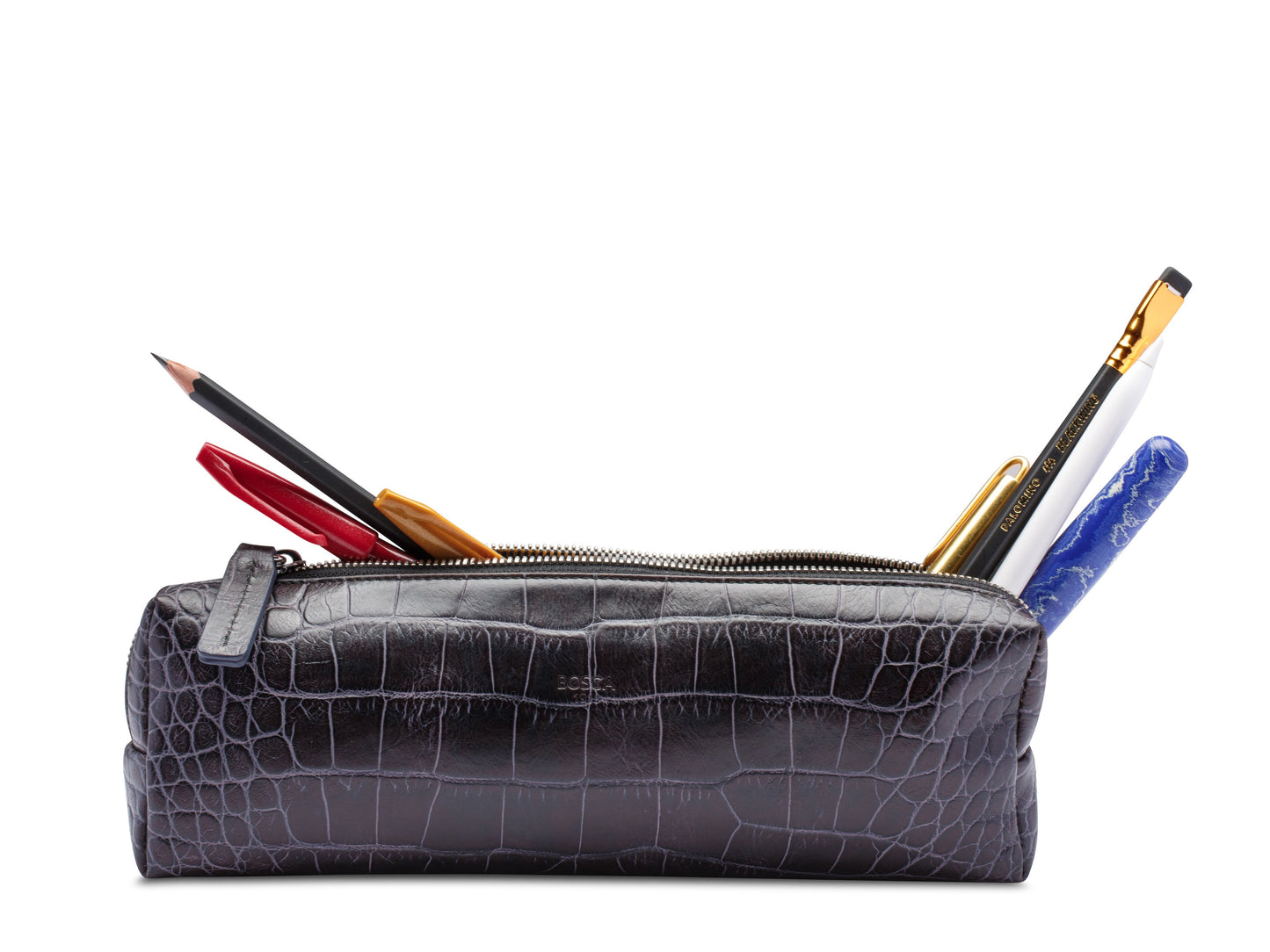 Bosca Vintage Crocco Pencil Pouch  Vintage Crocco