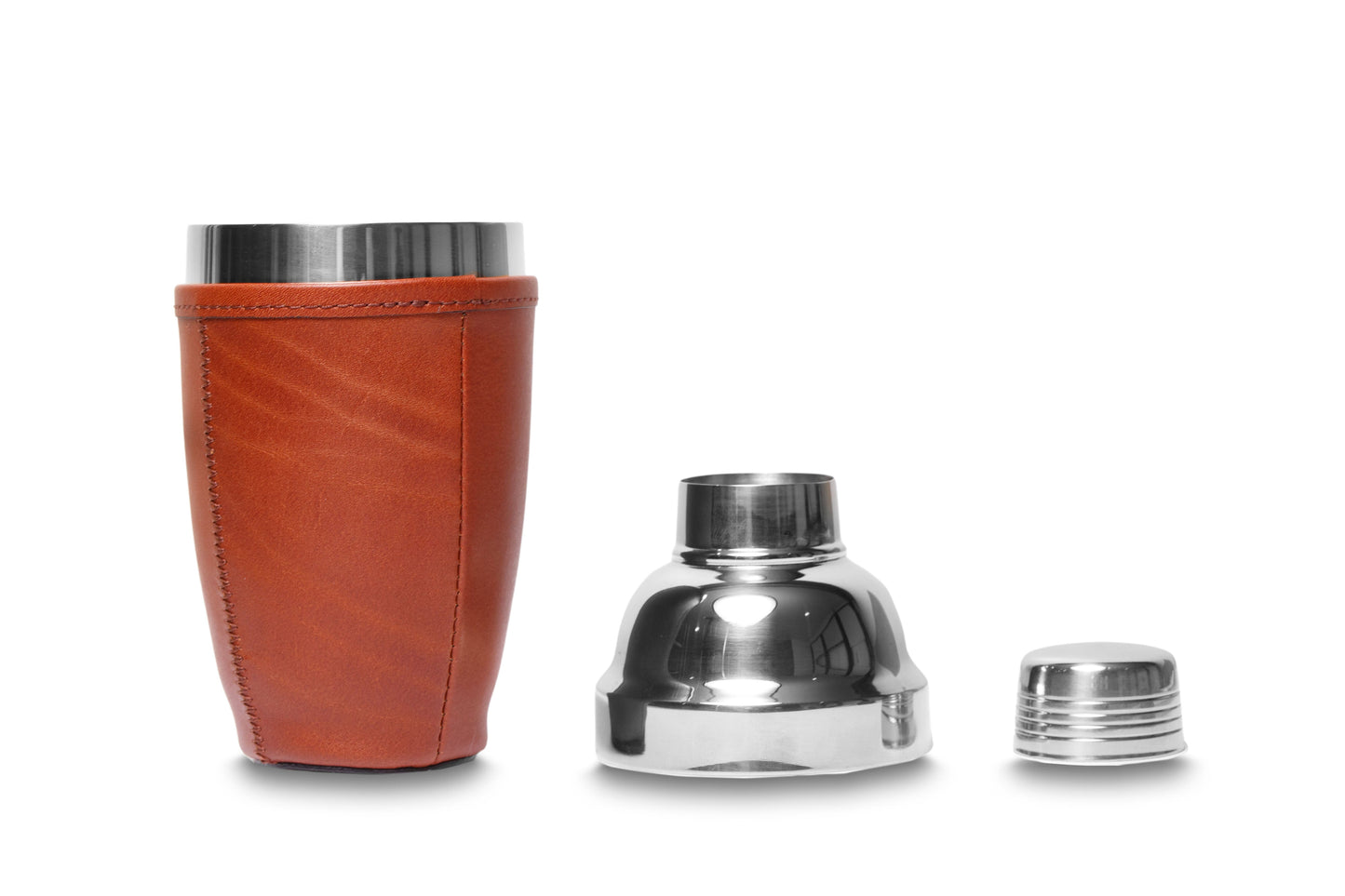 Bosca Cocktails Shaker - Hollywood Leather Cocktail Shaker  Brown