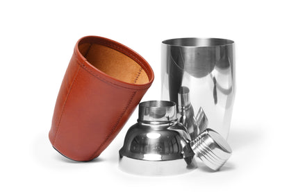 Bosca Cocktails Shaker - Hollywood Leather Cocktail Shaker  Brown