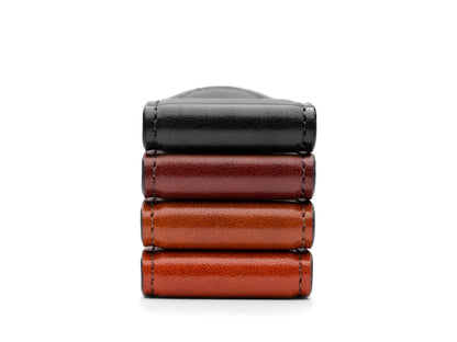 Bosca Leather-Covered Money Clip  Black