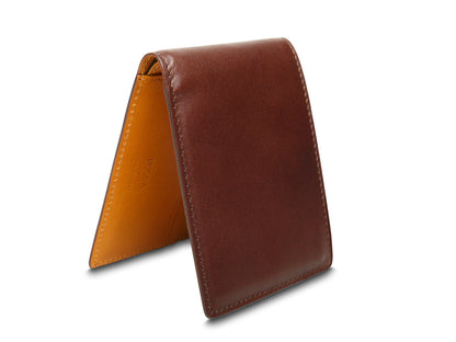Bosca Italo Contrast 8 Pocket Wallet Dark Brown/Tan