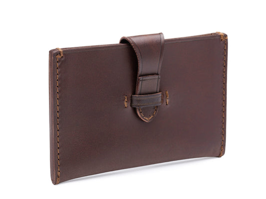 Bosca Tuck Tab Card Case  Dark Brown