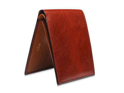 Bosca Contrast Old Leather Bifold w/ ID Flap Amber/Saddle